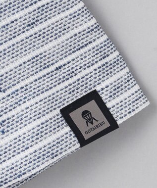 GOTAIRIKU NEW【麻混の清涼感】ノルマンディーリネン ボーダーTシャツ ネイビー系2