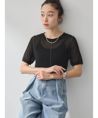 earth music&ecology シアーチュールプルオーバー Black