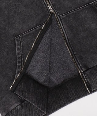 WEGO 【25年秋冬新作】ファーフードBIGZIPパーカー スミクロ