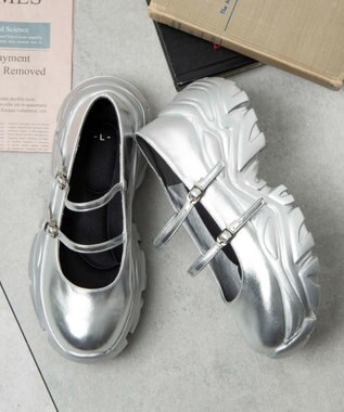 WEGO 2WAYベルトシューズ シルバー