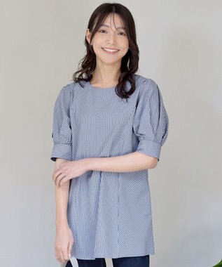 Tiaclasse L  パフスリーブチュニックブラウス