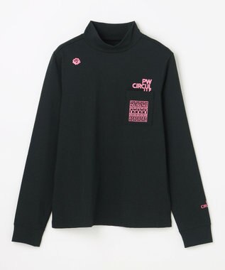PW CIRCULUS 【吸水速乾 / UV遮蔽率99.5% UVカット / ストレッチ】【WOMEN】DELFT ロングスリーブモックT ゴルフウェア レディース ブラック系