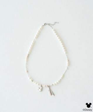 earth music&ecology 【予約】Disney/ミッキーモチーフビーズネックレス シルバー