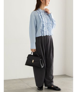 Te chichi フリルクロップトシャツ サックスブルー