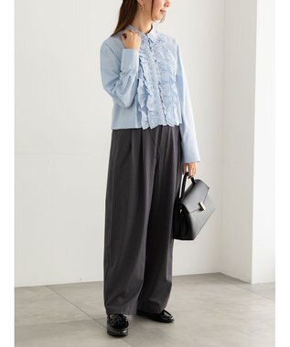 Te chichi フリルクロップトシャツ サックスブルー