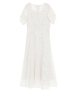 earth music&ecology パネル切り替えレースワンピース Ivory