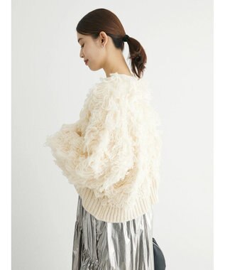 Green Parks ・Ｐｅｔｉｔ　Ｆｌｅｕｒ　ループニットカーディガン Off White