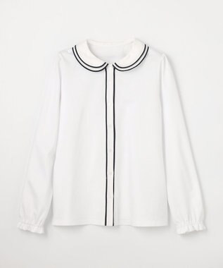 組曲 KIDS 【150-170㎝】ダブルカラー ブラウス オフホワイト系