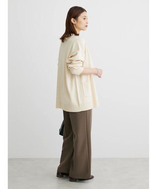 Green Parks ミドル丈モックネックカーディガン Ivory