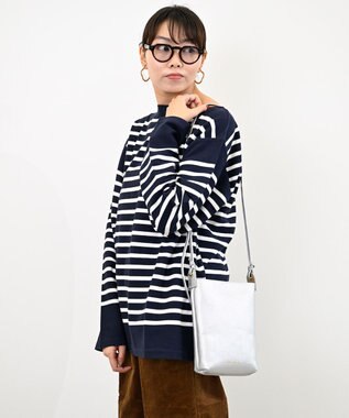 Hekhèr Le Style de Vie 新素材・新色追加【日本製】シュリンクレザー ショルダーバッグ シルバー シルバー