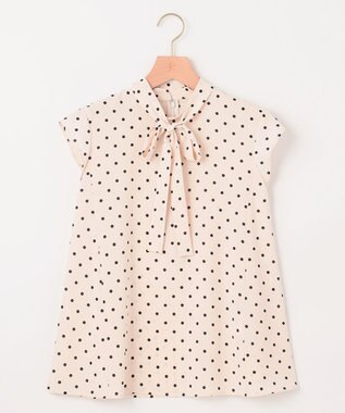 組曲 【WEB限定】ドットプリントデシン ボウタイ付きブラウス エクリュ×ブラック系5
