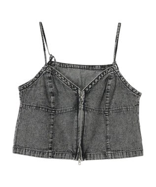 Green Parks ・ＥＬＥＮＣＡＲＥ　ＤＵＥ　Ｗ－ＺＩＰ　デニムキャミ Gray
