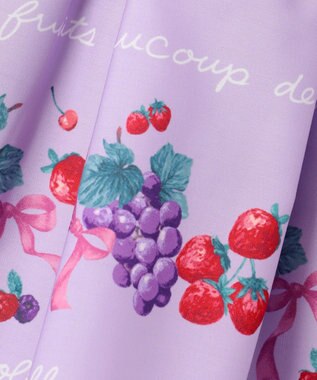 ANY KIDS 総柄フルーツ スカート ラベンダー