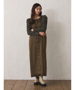 Green Parks ・ＳＵＧＡＲ　ＳＰＯＯＮ　カラーデニムジャンスカ Brown