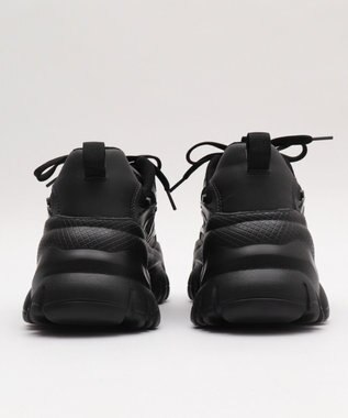 WEGO 【SMLサイズ展開】ラバーコンビ厚底スニーカー ブラック