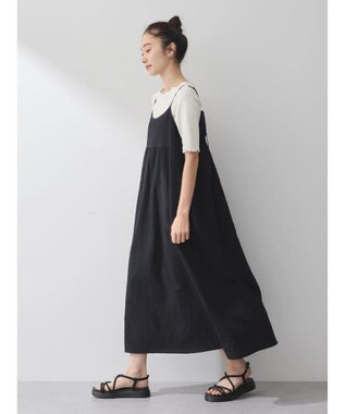 earth music&ecology バックリボンキャミワンピース Black