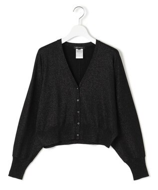 23区 S 【APPLAUDIR】コンパクト ドルマンスリーブ ラメカーディガン ブラック