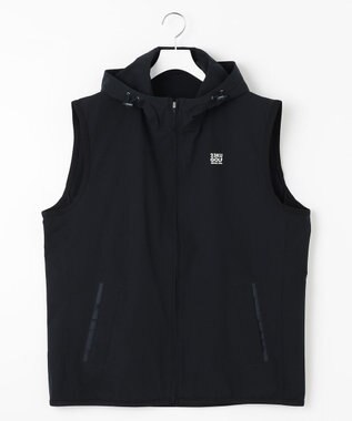 23区GOLF 【MEN/キングサイズ】【撥水・ストレッチライトフードベスト ネイビー系