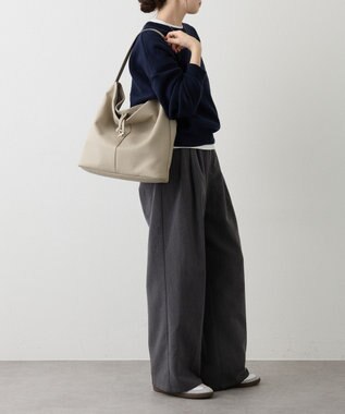 russet レザーワンショルダーバッグ(CE-1644) GrayBeige