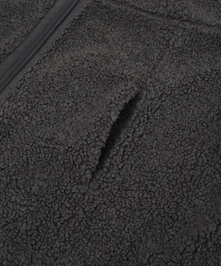 Green Parks 異素材コンビスタンドボアブルゾン Charcoal Gray