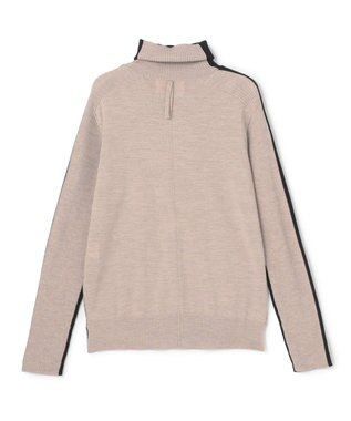 BEIGE， LA MONNAIE /  カラーブロッキングタートルニット Navy × Lt.Taupe