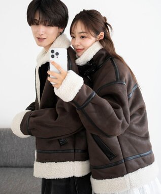 WEGO 【25年秋冬新作/ユニセックス着用ITEM/MLサイズ展開】B－3ジャケット ブラウン