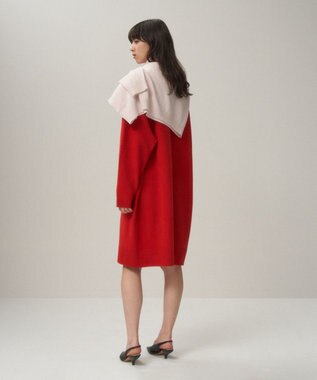 ATON MERINO COLLEGE KNIT | オーバーサイズカーディガン RED