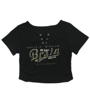 WEGO フロントレースアップピチT ブラック