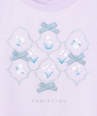 組曲 KIDS 【80-100㎝】スズランプリント Tシャツ ラベンダー