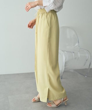 YECCA VECCA サラサライージーワイドパンツ Stripe