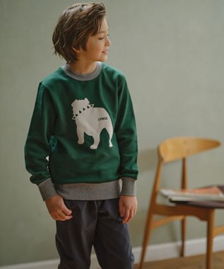 J.PRESS KIDS 【140-170cm】バックブル トレーナー グリーン系
