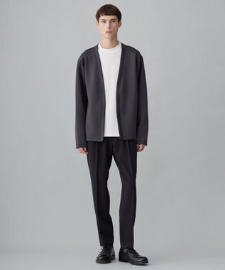 UNFILO MENS BEAUTY FORM JERSEY 着流しカーディガン チャコール