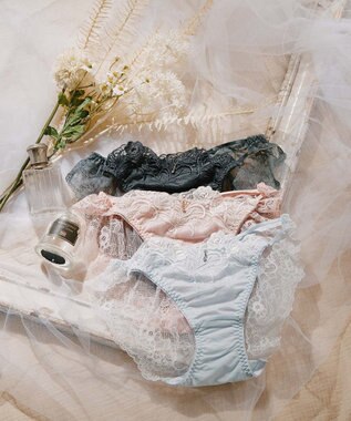 San-ai Resort（三愛水着楽園） エレガントコレクション【2502】デザインバックレースショーツ ブルー