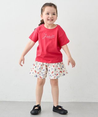 ANY KIDS 【洗濯機可能】総柄フルーツ キュロット エクリュ