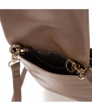 UNBILLION ペルケ perche ジェムストーンヒネリモバイルショルダー グレー