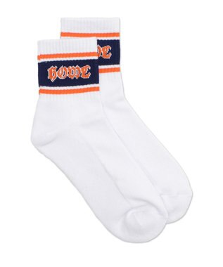 WEGO ラインロゴハイアンクルソックス ホワイト