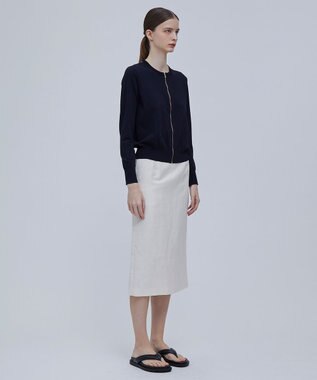 BEIGE， NADIA / ジップアップカーディガン Navy