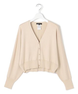 23区 S 【APPLAUDIR】コンパクト ドルマンスリーブ ラメカーディガン シャンパン