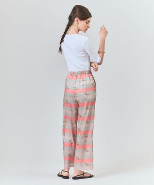 GRACE CONTINENTAL ロープボーダーパンツ ピンク