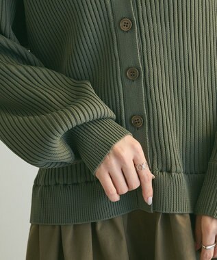 Green Parks ａ．ニットドッキングワンピース Khaki