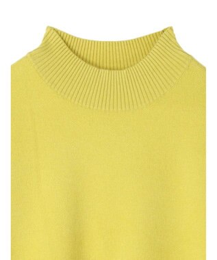 earth music&ecology やわらかタッチハイネックチュニック Lime Green