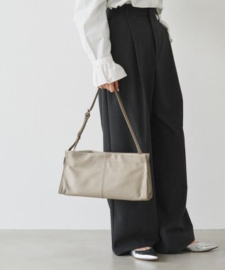 russet レザーショルダーバッグ(CE-1628) GrayBeige