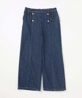 ANY KIDS デニム ワイド パンツ ネイビー系デニム