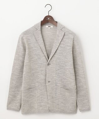 JOSEPH ABBOUD 【サスティナブル】スラブギマ カーディガン ライトグレー系