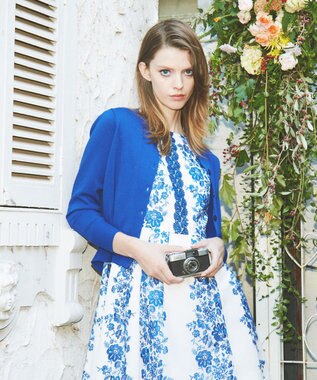 TOCCA 【洗える】BOW TIE KNIT カーディガン ブルー系