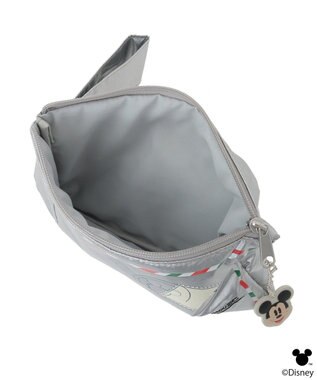 earth music&ecology 【予約】Disney/ミッキーチャーム付きレターモチーフポーチ シルバー