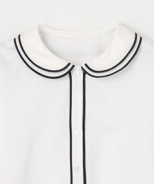 組曲 KIDS 【150-170㎝】ダブルカラー ブラウス オフホワイト系