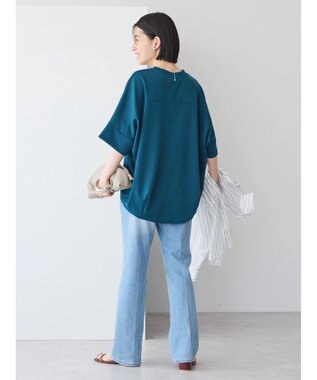 AMERICAN HOLIC 抗菌防臭＋接触冷感　コクーンカットプルオーバー Blue Green