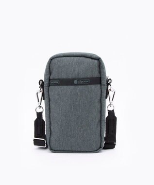 LeSportsac DENIM PHONE CROSSBODY/ブラックデニム/ブラックシェルパ ブラックデニム/ブラックシェルパ