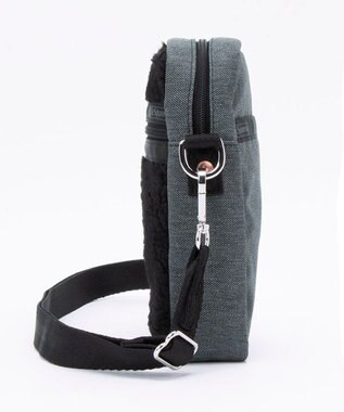 LeSportsac DENIM PHONE CROSSBODY/ブラックデニム/ブラックシェルパ ブラックデニム/ブラックシェルパ